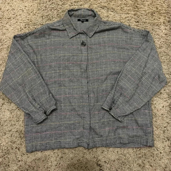 MADEWELL Flannel Bromley Shirt Buttery Soft in Ronan Plaid Size Medium - Picture 4 of 10